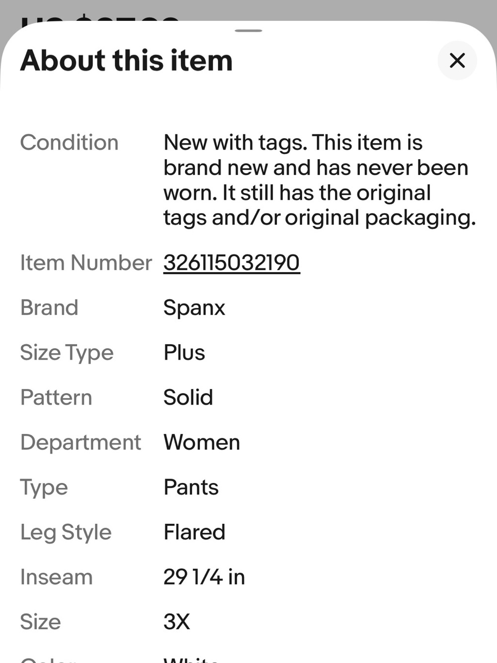 Spanx Kick Flare pants 3Xtall - Picture 5 of 6